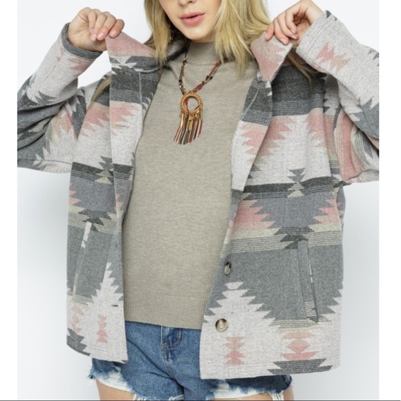 Aztec Pattern Lightweight Jacket - Picture 5 of 6